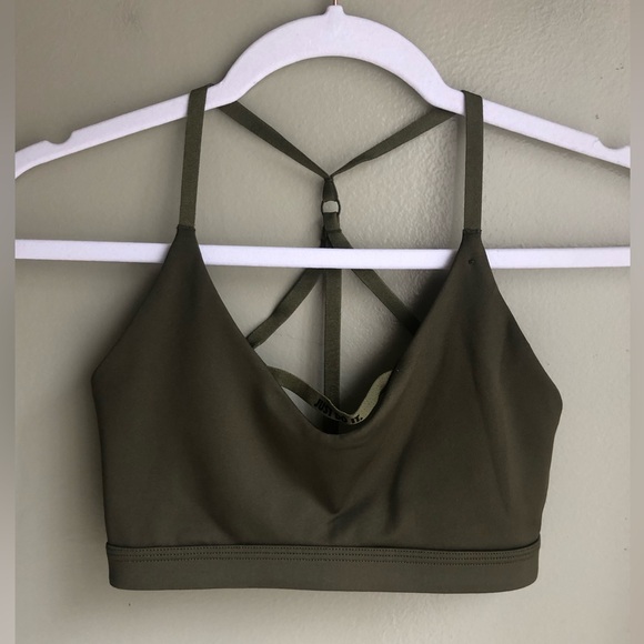 Nike Womens Indy Strappy Sports Bra Olive Green Size: S - Picture 1 of 13